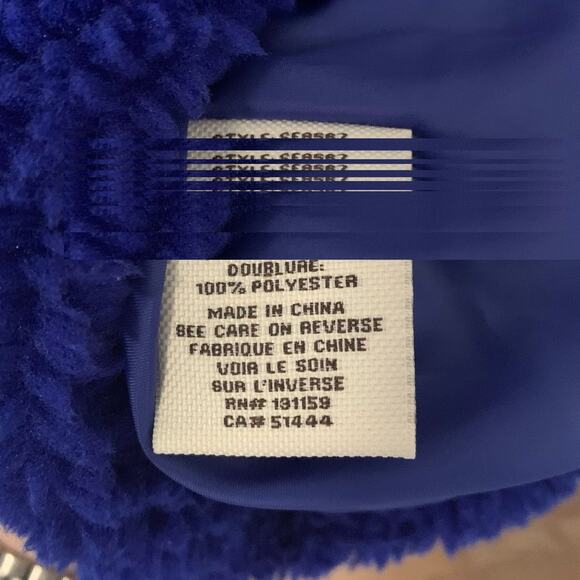 Sebby Teddy Faux Shearling Jacket in cobalt blue, size XL, NWT - Picture 8 of 8